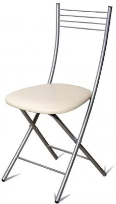 Стул Хлоя Складной Серебро/ Борнео крем