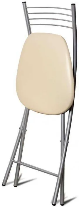 Стул Хлоя Складной Серебро/ Борнео крем