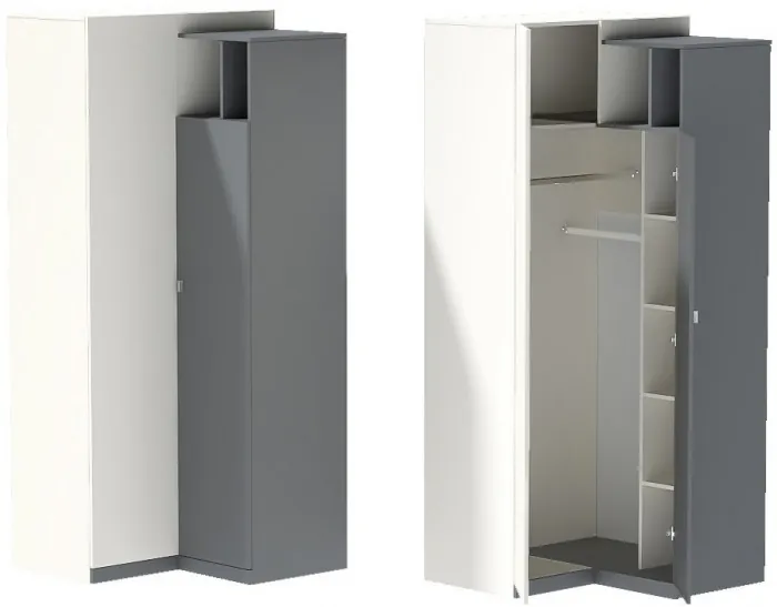 Модульная детская Клео набор 3 (Графит/Миндаль/Солнечный)