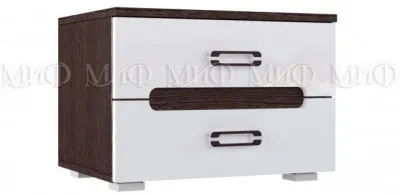 Ким Тумбы прикроватные, комплект 2 шт., венге/белый глянец