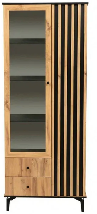 Шкаф комбинированный Либерти 51.02 (опора h150) Дуб вотан/Черный