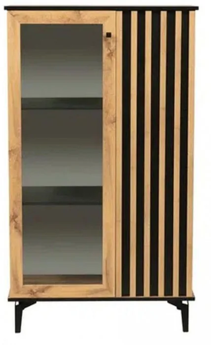 Шкаф комбинированный Либерти 51.03 (опора h150) Дуб вотан/Черный