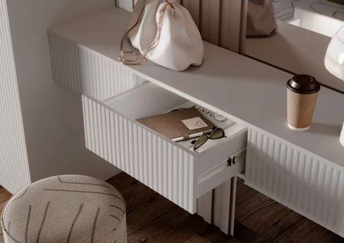 Тумба косметическая со шкафом 2х-ств Марвэл, Кашемир