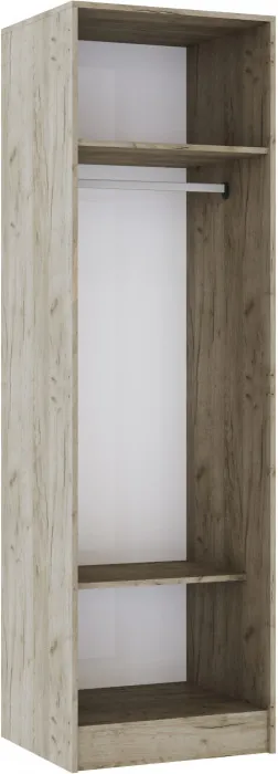 Шкаф однодверный Колибри-Лофт, Дуб крафт серый/Графит серый