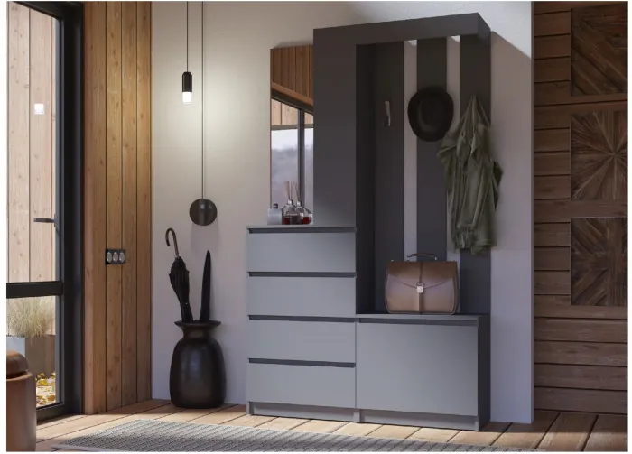 Челси Прихожая (Белый глянец, Белый)