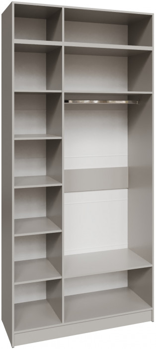 Шкаф 1,2 с антресолью и зеркалом Мадрид, Кашемир