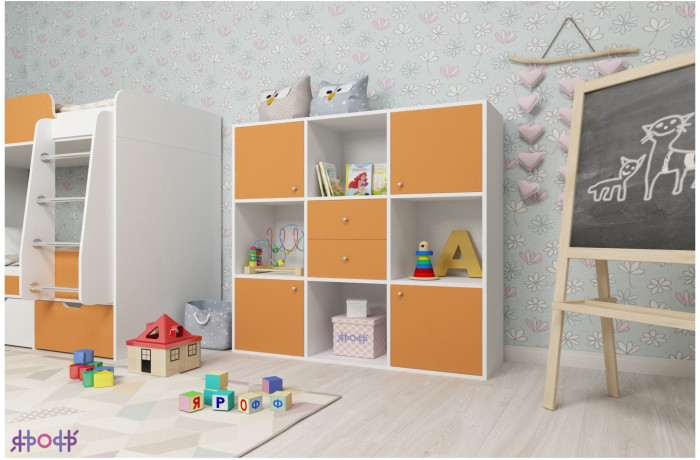 Стеллаж Джери (Белое дерево/Белое дерево)