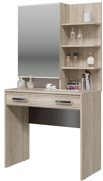 Румба 4-2524дубсонвн Трюмо, цвет дуб сонома/венге, ШхГхВ 80х43х153 см.