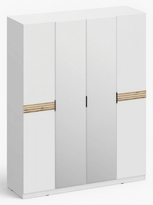 Модульная спальня Нао, набор №4, Графит/Профиль МДФ Дуб вотан