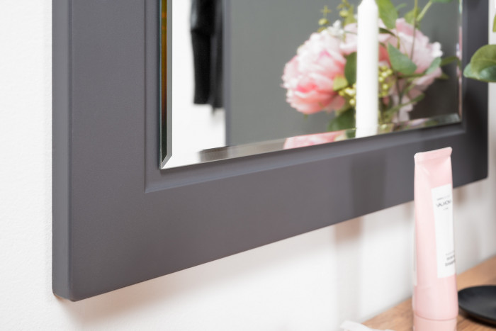 Остин 13.257 Тумба + 17.03 Зеркало, серый графит/дуб крафт золотой