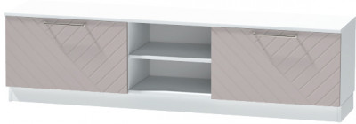 Тумба для ТВ-техники напольная "Иннэс-7", Белый/Грэй софт