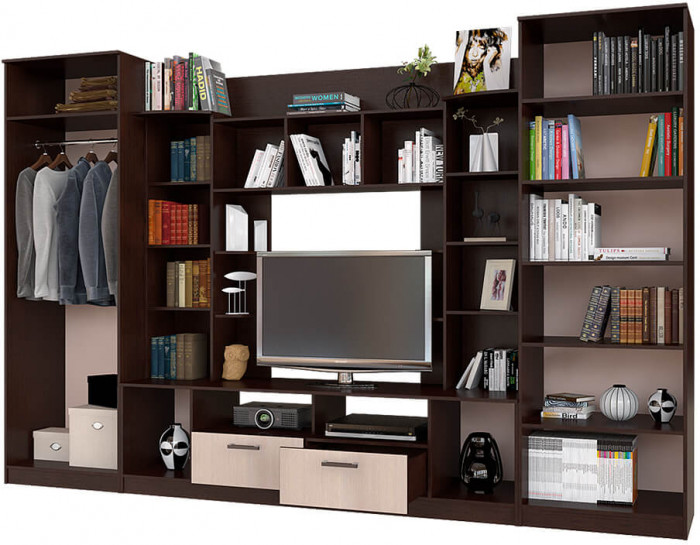 Стенка в гостиную Венеция, венге