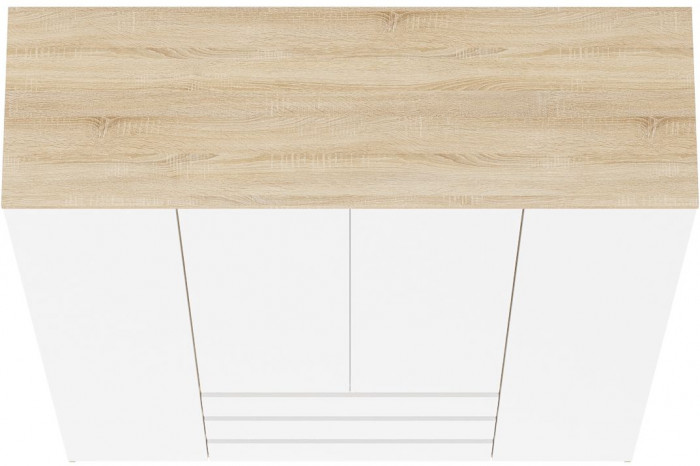 Мори Шкаф МШ1600.1, цвет дуб сонома/белый, ШхГхВ 160,4х50,4х209,6 см.