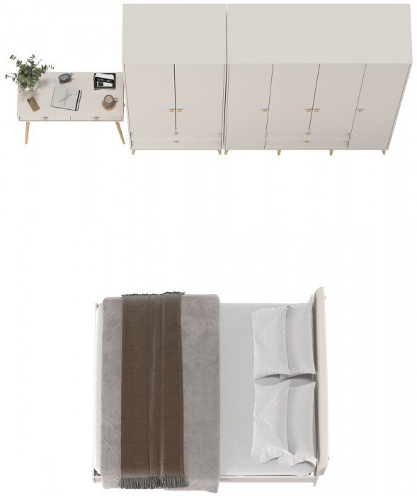 Афина Спальня 21-1600, кашемир серый