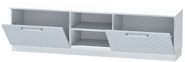 Тумба для ТВ-техники напольная "Иннэс-7", Белый/Монблан Р-826