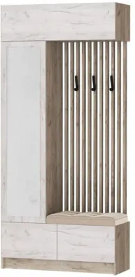 Руэлла Центральная секция дуб крафт серый/дуб крафт белый