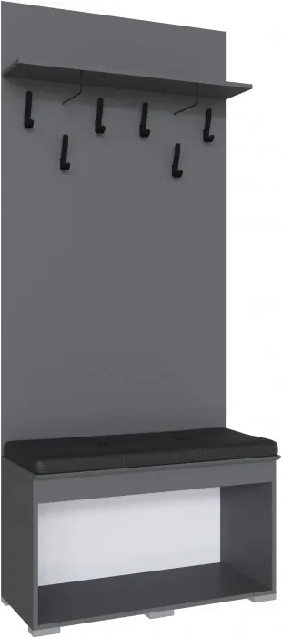 Модульная прихожая Плейона, набор 1, Графит серый