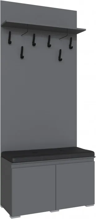 Модульная прихожая Плейона, набор 1, Графит серый