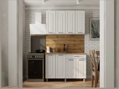 Кухонный гарнитур Луксор 1,2м Клен белый