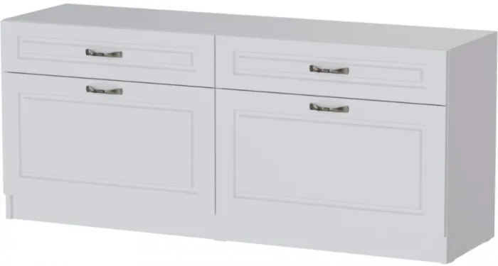 Модульная гостиная "Апполия", композиция 1 - Белый/Белый дуб