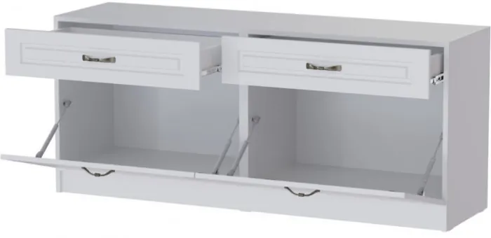 Модульная гостиная "Апполия", композиция 1 - Белый/Белый дуб