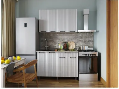 Кухонный гарнитур Кампео 1,2м Белый снег