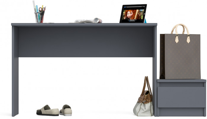 Мори Стол письменный МСП1200.1 + Тумба ТМП400.1, цвет графит, ШхГхВ 160,8х50х76,6 см., универсальная сборка