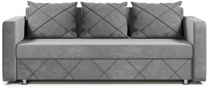 Раскладной диван-кровать, прямой, еврокнижка, цвет серый, Стелла 145х190