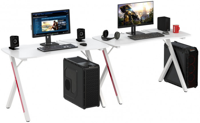 Два игровых стола Мебель--24 GT-2310, белый