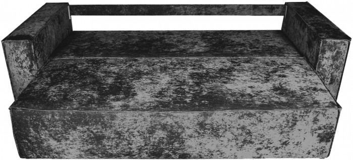 Диван-кровать Лофт Люкс Плюш, еврокнижка, независимый пружинный блок,140х195, черный