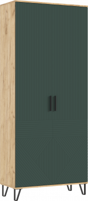 Флэш Прихожая Шкаф (Браш Мени Грин, Дуб Крафт)