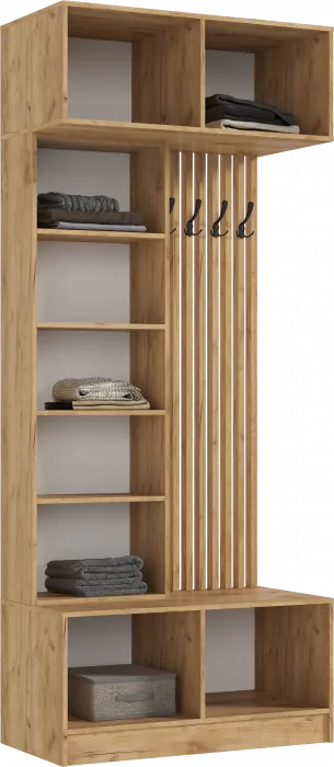 Модульная прихожая Роджина, Дуб крафт/Изумрудный