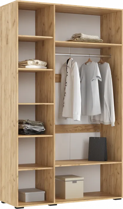 Флэш Шкаф 3-х ств. 1350 браш вайт/дуб крафт