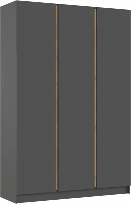 Келвин Шкаф 3-х створчатый 1500, Графит, Графит