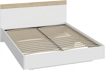 Кровать парящая 120 КР-410-16-12 с ортопед основанием, Белый/Профиль МДФ Дуб вотан