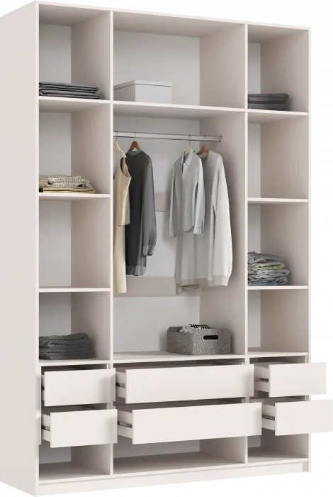 Марвэл Шкаф 4-х створчатый 1600, с доп.ящиками Кашемир, Кашемир