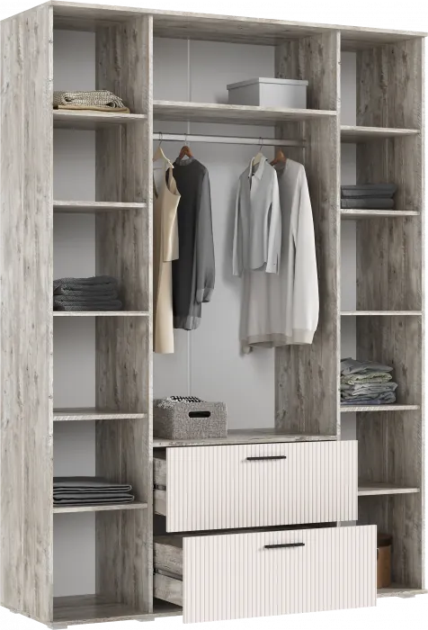 Сильвия Шкаф 4-х створчатый 1600, Кашемир/Дуб Юкон