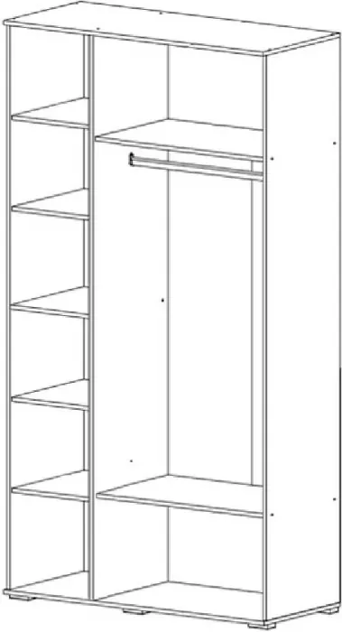Норд Шкаф трехстворчатый 1200 графит