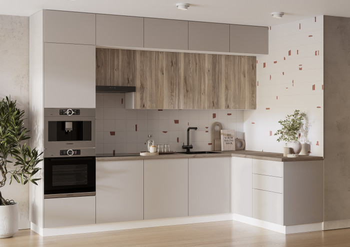 Кухня комплектация №6 Дуб смоки/кашемир