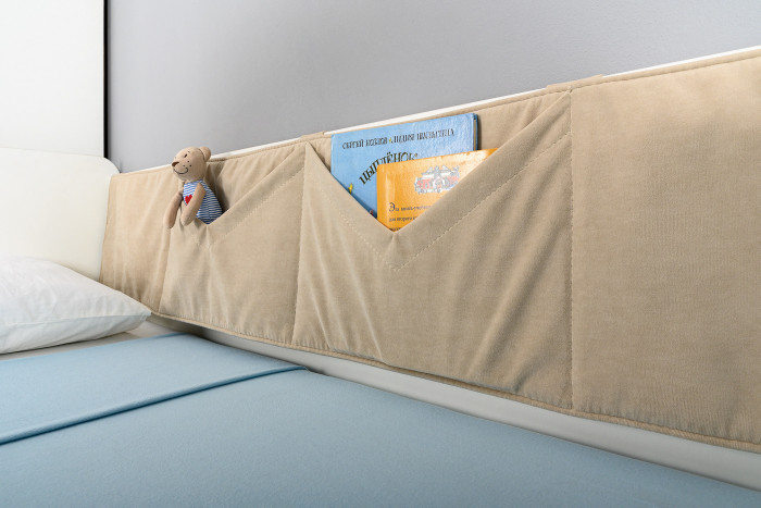 Эйп Детская № 6, цвет белый/дуб белый, сп. м. 800х1600 мм., б/м, основание есть, максимальная нагрузка 80 кг., рекомендуемая высота матраса 120 мм.