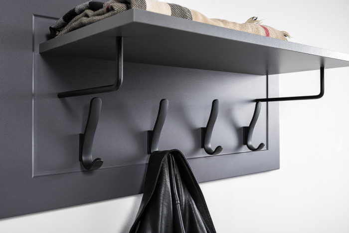 Остин Прихожая 27, серый графит/дуб крафт золотой