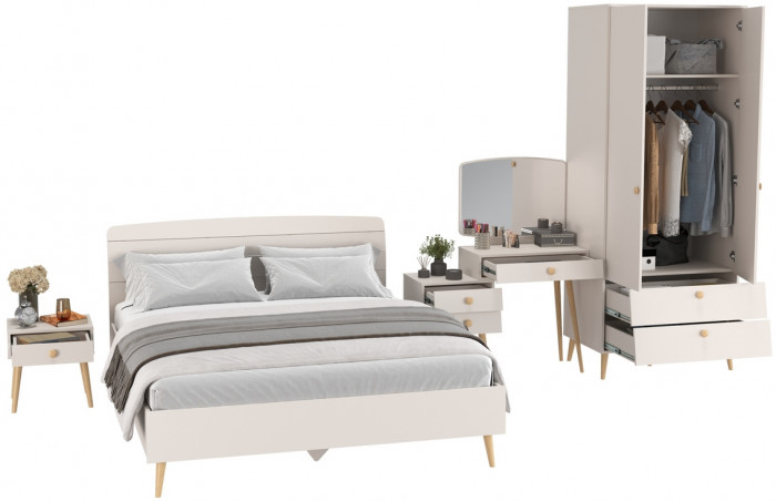 Афина Спальня 22-1600, кашемир серый