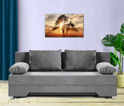 Диван-кровать Орлеан, еврокнижка, велюр, 140х194, серый