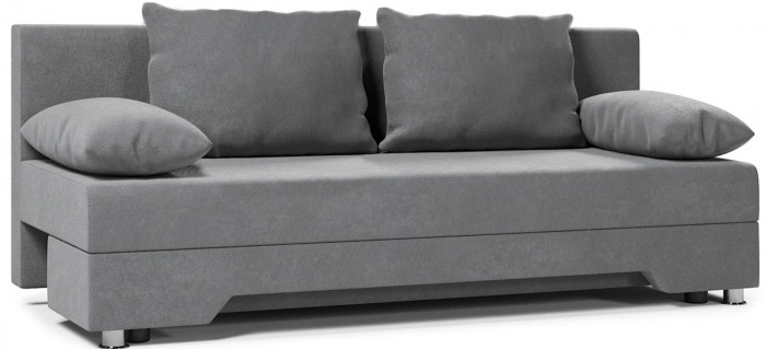 Диван-кровать Орлеан, еврокнижка, велюр, 140х194, серый