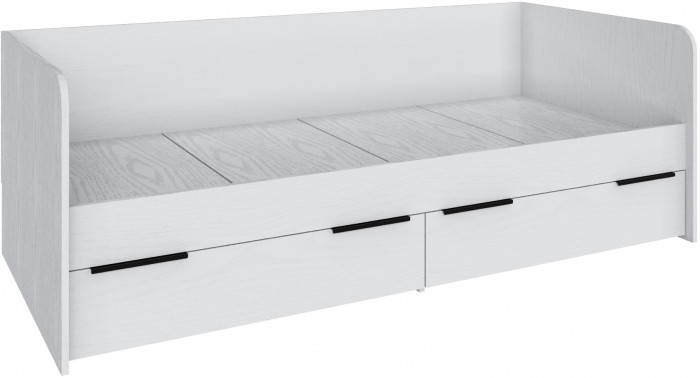 Кровать Мадрид (0,8) с 2-мя ящиками, Белый