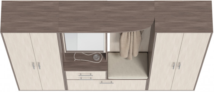 Прихожая Домино 4, бодега тёмный/бодега светлый