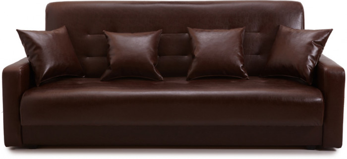 Диван Аккорд 120 коричневый , пружинный блок Боннель