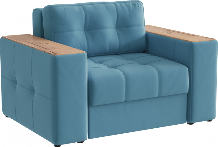Кресло-кровать "Нави", Светло-голубой/МДФ дуб канадский