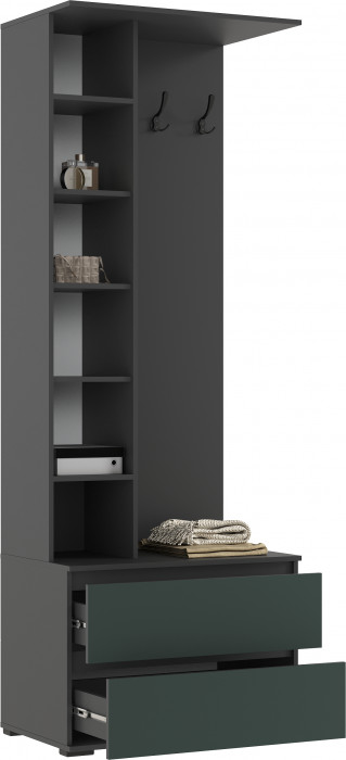 Норд Прихожая, композиция №1, Графит/Изумрудный