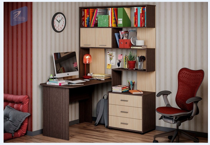 Уголок школьника Паскаль СТ-103 (дуб молочный/Венге)